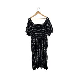 BloomChic Black and White Midi Dress